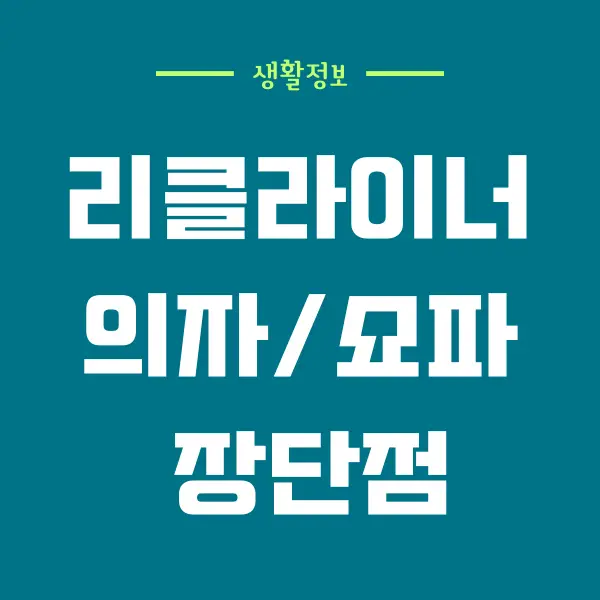 리클라이너 의자 장점, 단점, 추천하는 이유